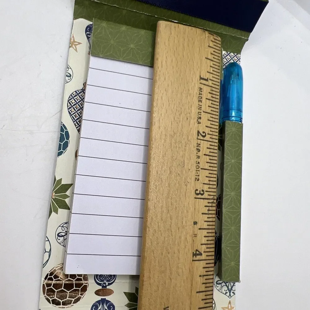 Handmade Christmas Holiday Notes Notepad W/ Little Pen‎ Great Stocking Stuffer